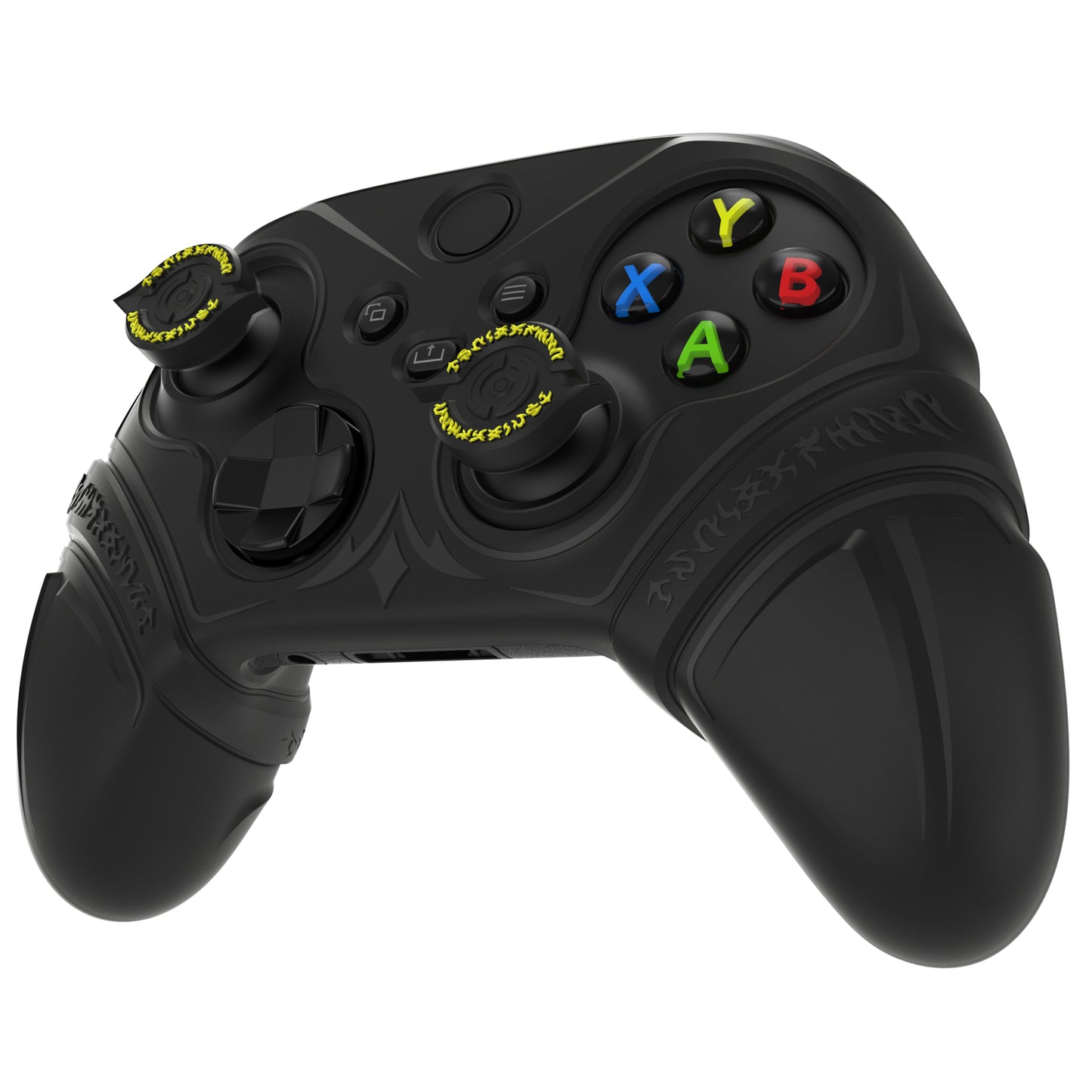 PlayVital Runes Edition シリコンカバースキン Xbox Series X/S コントローラー & Xbox Core ワイヤレスコントローラー用 サムグリップ＆ステッカー付き【ブラック】