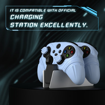 PlayVital Runes Edition シリコンカバースキン Xbox Series X/S コントローラー & Xbox Core ワイヤレスコントローラー用 サムグリップ＆ステッカー付き【ブルー】