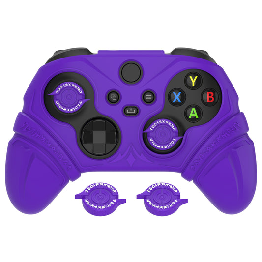 PlayVital Runes Edition シリコンカバースキン Xbox Series X/S コントローラー & Xbox Core ワイヤレスコントローラー用 サムグリップ＆ステッカー付き【パープル】