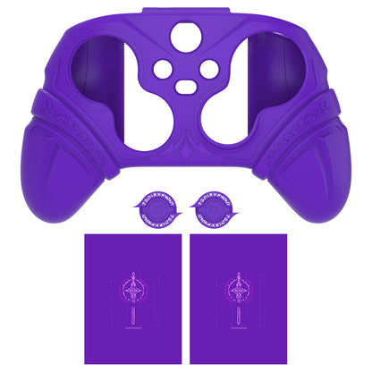 PlayVital Runes Edition シリコンカバースキン Xbox Series X/S コントローラー & Xbox Core ワイヤレスコントローラー用 サムグリップ＆ステッカー付き【パープル】