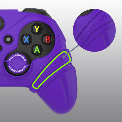 PlayVital Runes Edition シリコンカバースキン Xbox Series X/S コントローラー & Xbox Core ワイヤレスコントローラー用 サムグリップ＆ステッカー付き【パープル】