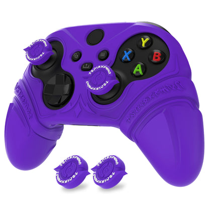 PlayVital Runes Edition シリコンカバースキン Xbox Series X/S コントローラー & Xbox Core ワイヤレスコントローラー用 サムグリップ＆ステッカー付き【パープル】