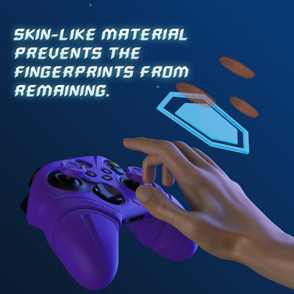 PlayVital Runes Edition シリコンカバースキン Xbox Series X/S コントローラー & Xbox Core ワイヤレスコントローラー用 サムグリップ＆ステッカー付き【パープル】