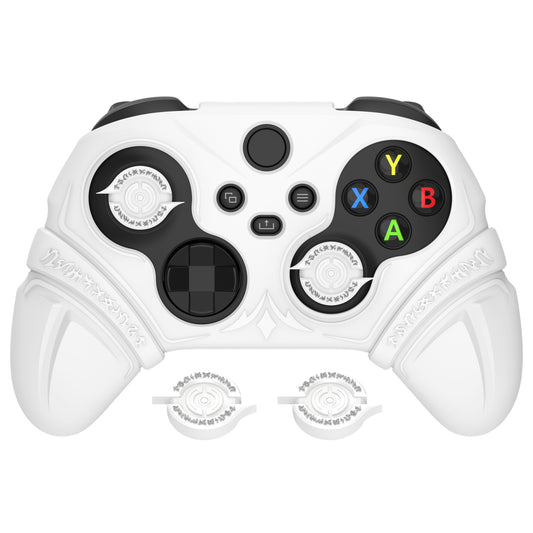 PlayVital Runes Edition シリコンカバースキン Xbox Series X/S コントローラー & Xbox Core ワイヤレスコントローラー用 サムグリップ＆ステッカー付き【ホワイト】