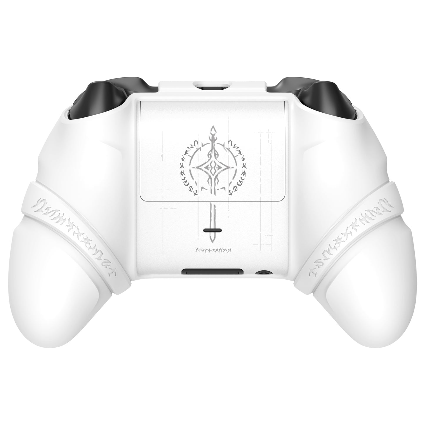 PlayVital Runes Edition シリコンカバースキン Xbox Series X/S コントローラー & Xbox Core ワイヤレスコントローラー用 サムグリップ＆ステッカー付き【ホワイト】