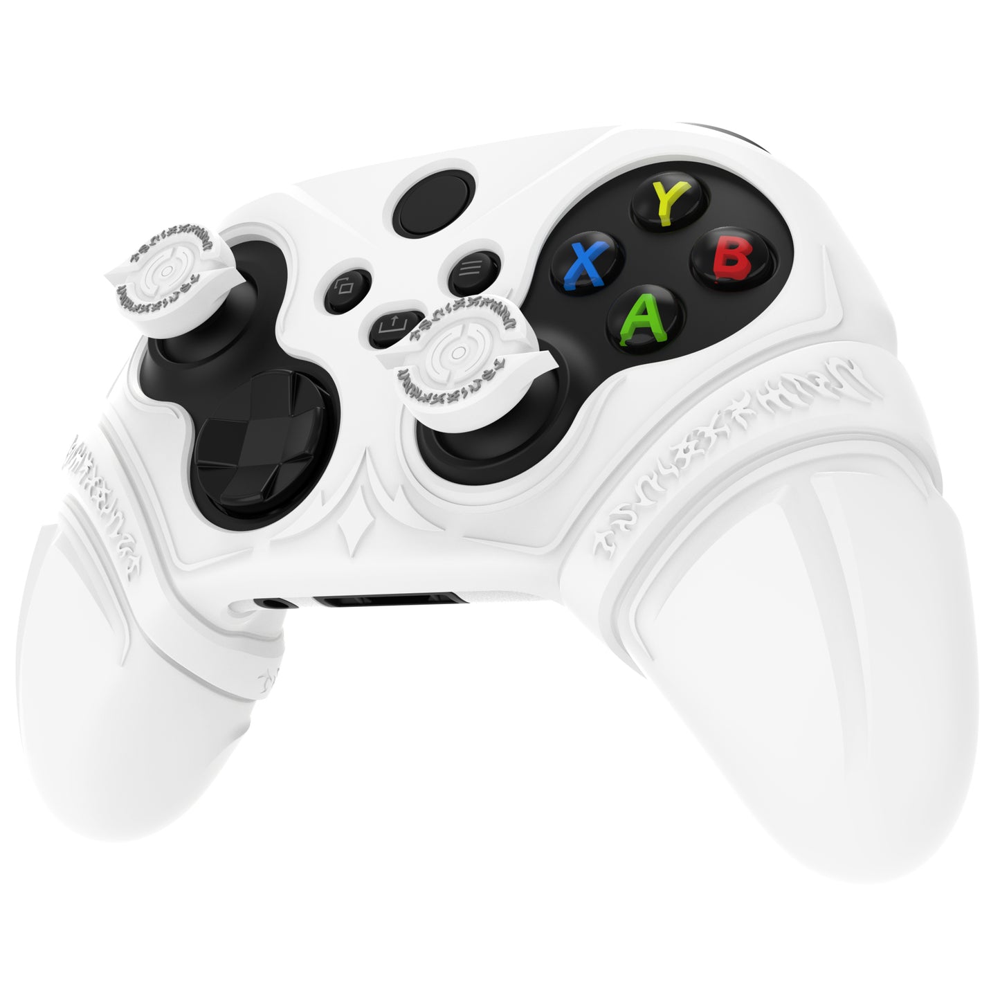PlayVital Runes Edition シリコンカバースキン Xbox Series X/S コントローラー & Xbox Core ワイヤレスコントローラー用 サムグリップ＆ステッカー付き【ホワイト】