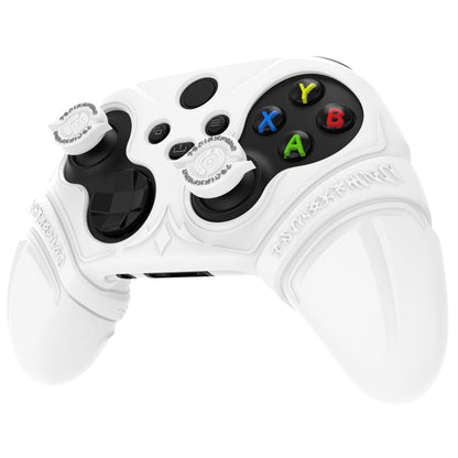 PlayVital Runes Edition シリコンカバースキン Xbox Series X/S コントローラー & Xbox Core ワイヤレスコントローラー用 サムグリップ＆ステッカー付き【ホワイト】