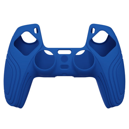 PlayVital Samurai Edition Anti-Slip Silicone Cover Skin with Thumb Grip Caps for PS5 Wireless Controller - Blue - BWPF008 PlayVital