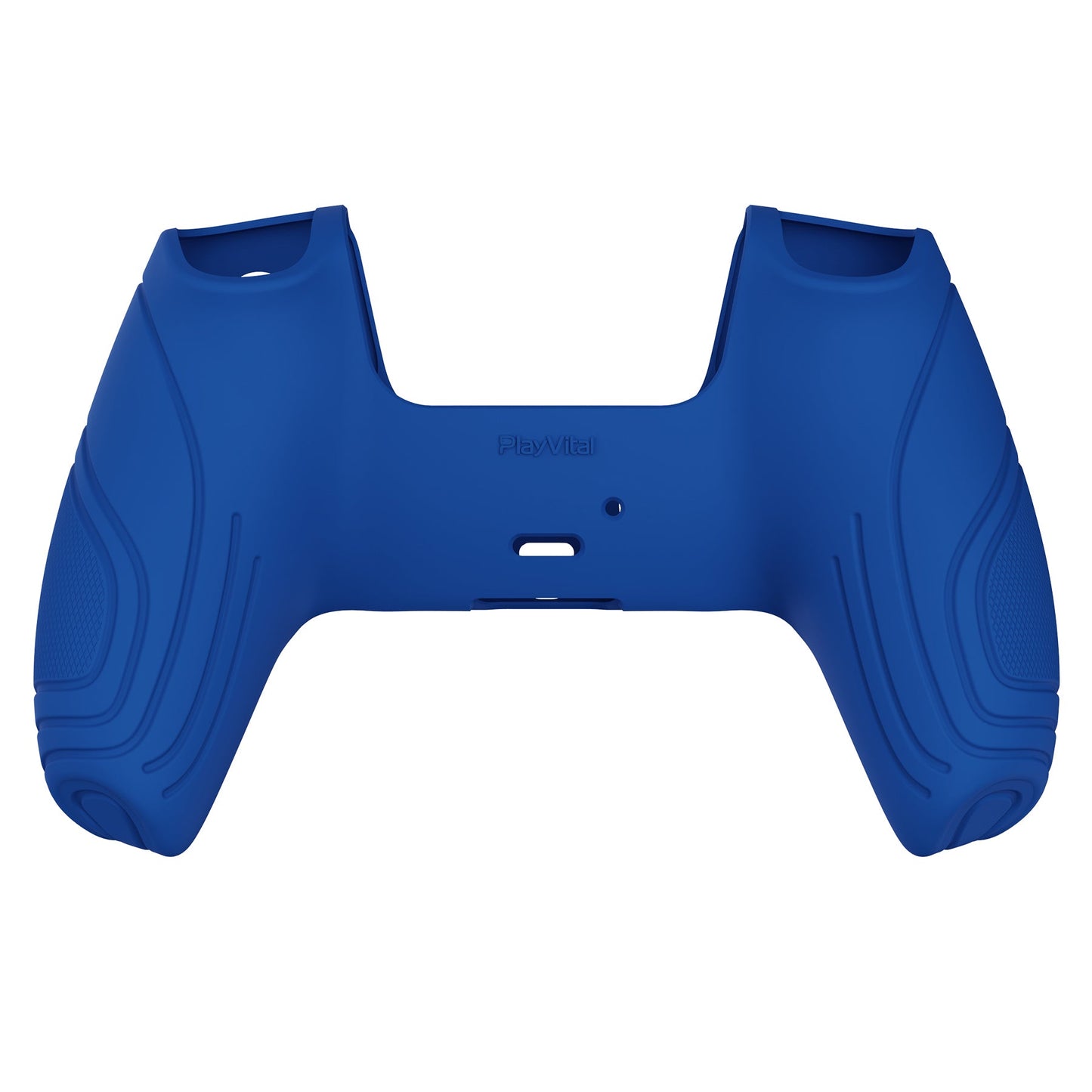 PlayVital Samurai Edition Anti-Slip Silicone Cover Skin with Thumb Grip Caps for PS5 Wireless Controller - Blue - BWPF008 PlayVital