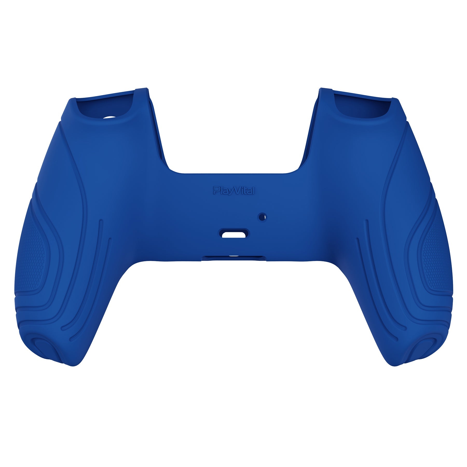 PlayVital Samurai Edition Anti-Slip Silicone Cover Skin with Thumb Grip Caps for PS5 Wireless Controller - Blue - BWPF008 PlayVital