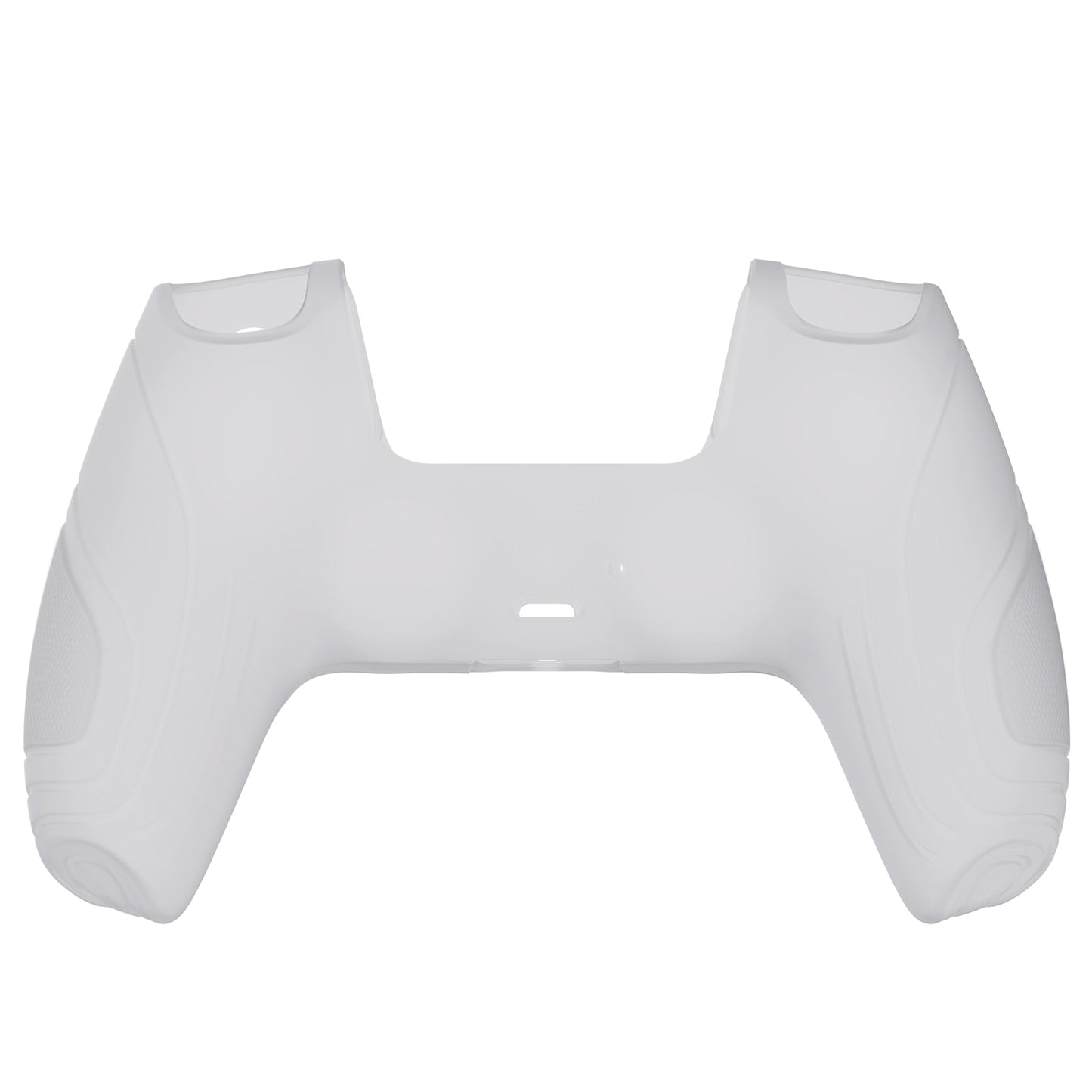 PlayVital Samurai Edition Anti-Slip Silicone Cover Skin with Thumb Grip Caps for PS5 Wireless Controller - Clear White - BWPF013 PlayVital