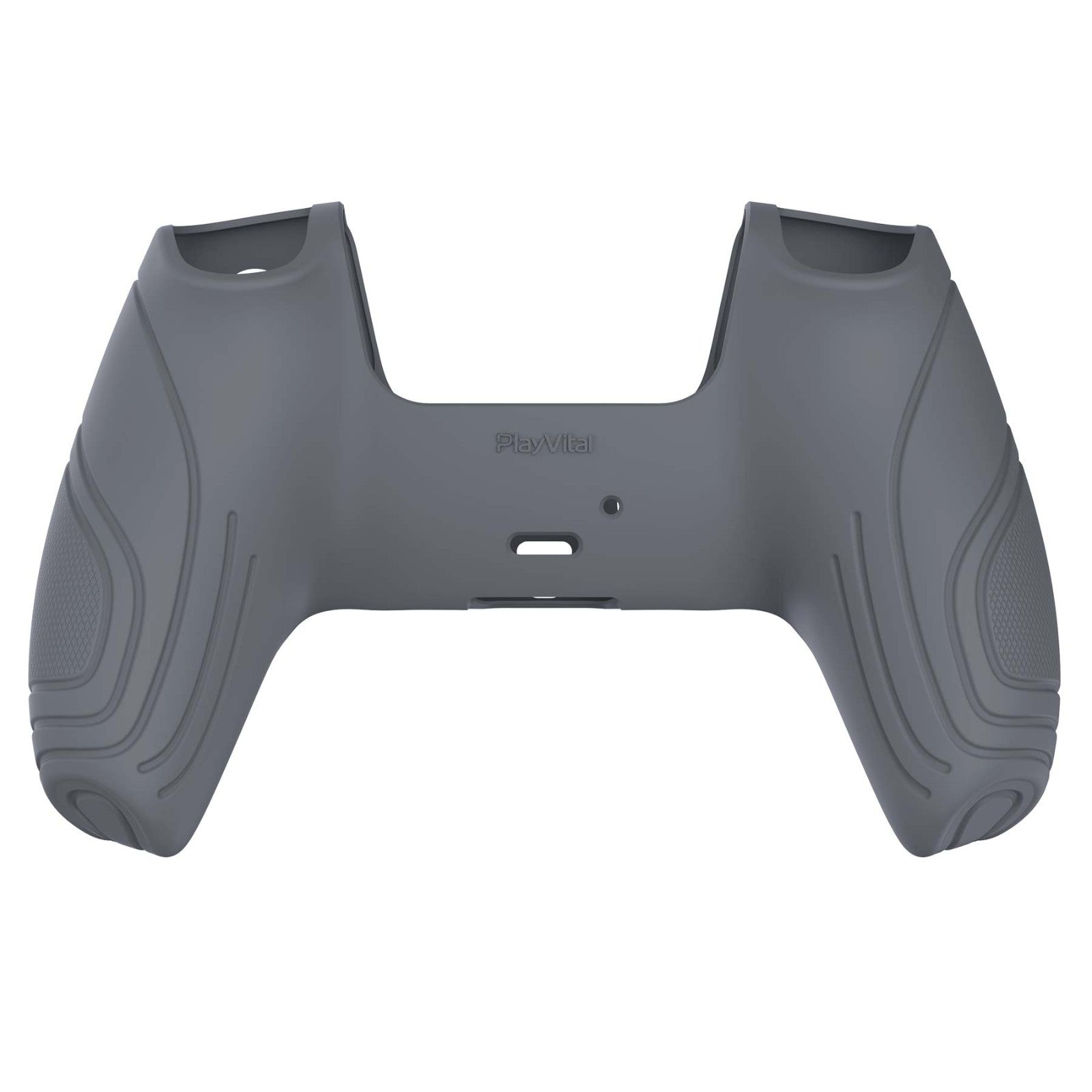 PlayVital Samurai Edition Anti-Slip Silicone Cover Skin with Thumb Grip Caps for PS5 Wireless Controller - Gray - BWPF006 PlayVital