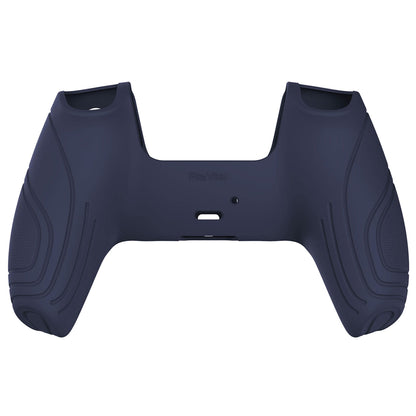 PlayVital Samurai Edition Anti-Slip Silicone Cover Skin with Thumb Grip Caps for PS5 Wireless Controller - Midnight Blue - BWPF003 PlayVital