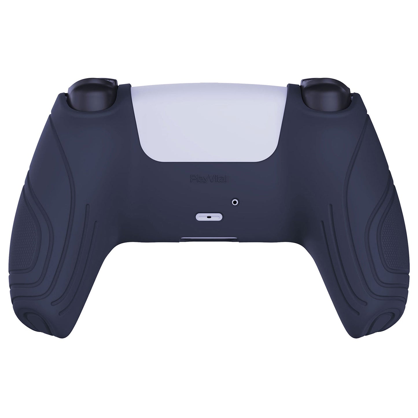 PlayVital Samurai Edition Anti-Slip Silicone Cover Skin with Thumb Grip Caps for PS5 Wireless Controller - Midnight Blue - BWPF003 PlayVital