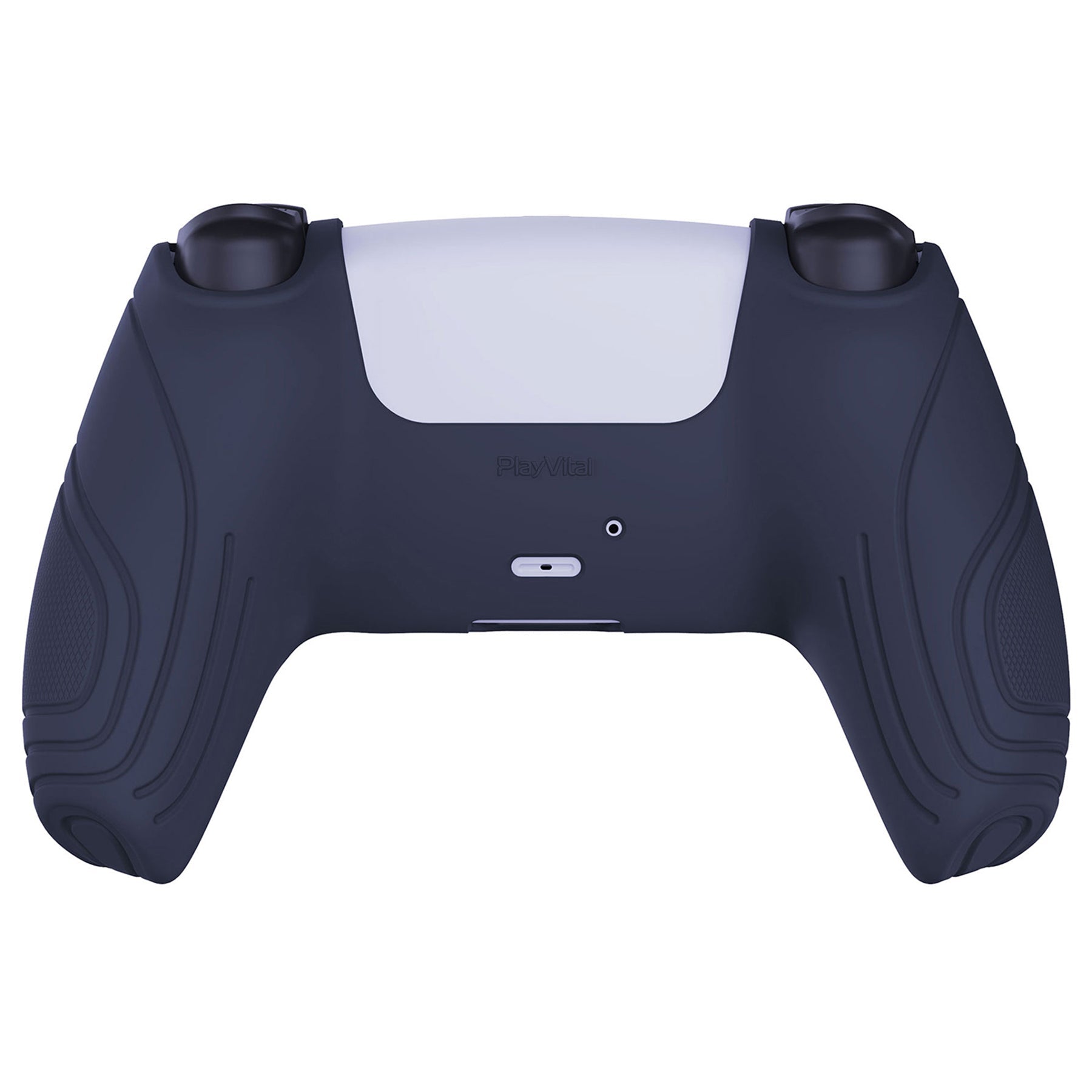 PlayVital Samurai Edition Anti-Slip Silicone Cover Skin with Thumb Grip Caps for PS5 Wireless Controller - Midnight Blue - BWPF003 PlayVital