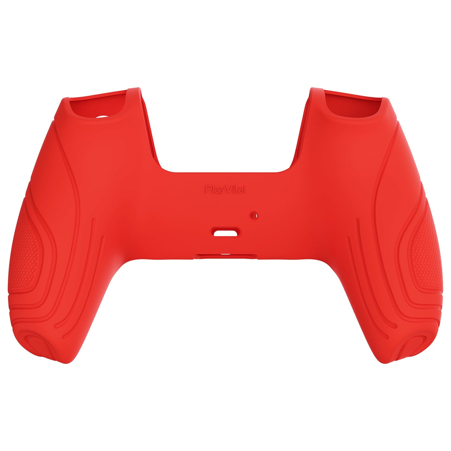 PlayVital Samurai Edition Anti-Slip Silicone Cover Skin with Thumb Grip Caps for PS5 Wireless Controller - Passion Red - BWPF012 PlayVital