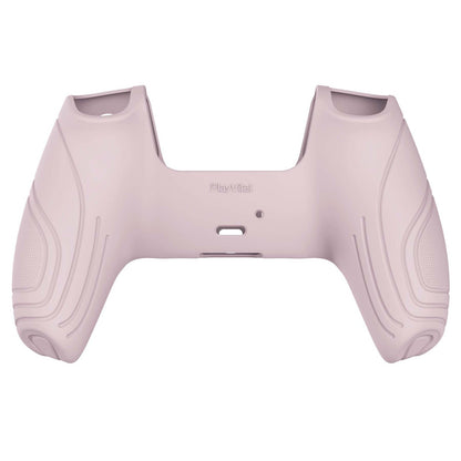 PlayVital Samurai Edition Anti-Slip Silicone Cover Skin with Thumb Grip Caps for PS5 Wireless Controller - Pink - BWPF005 PlayVital