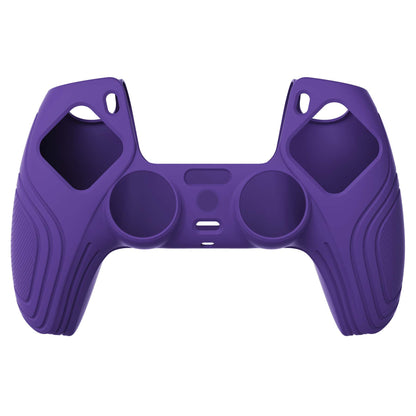 PlayVital Samurai Edition Anti-Slip Silicone Cover Skin with Thumb Grip Caps for PS5 Wireless Controller - Purple - BWPF007 PlayVital