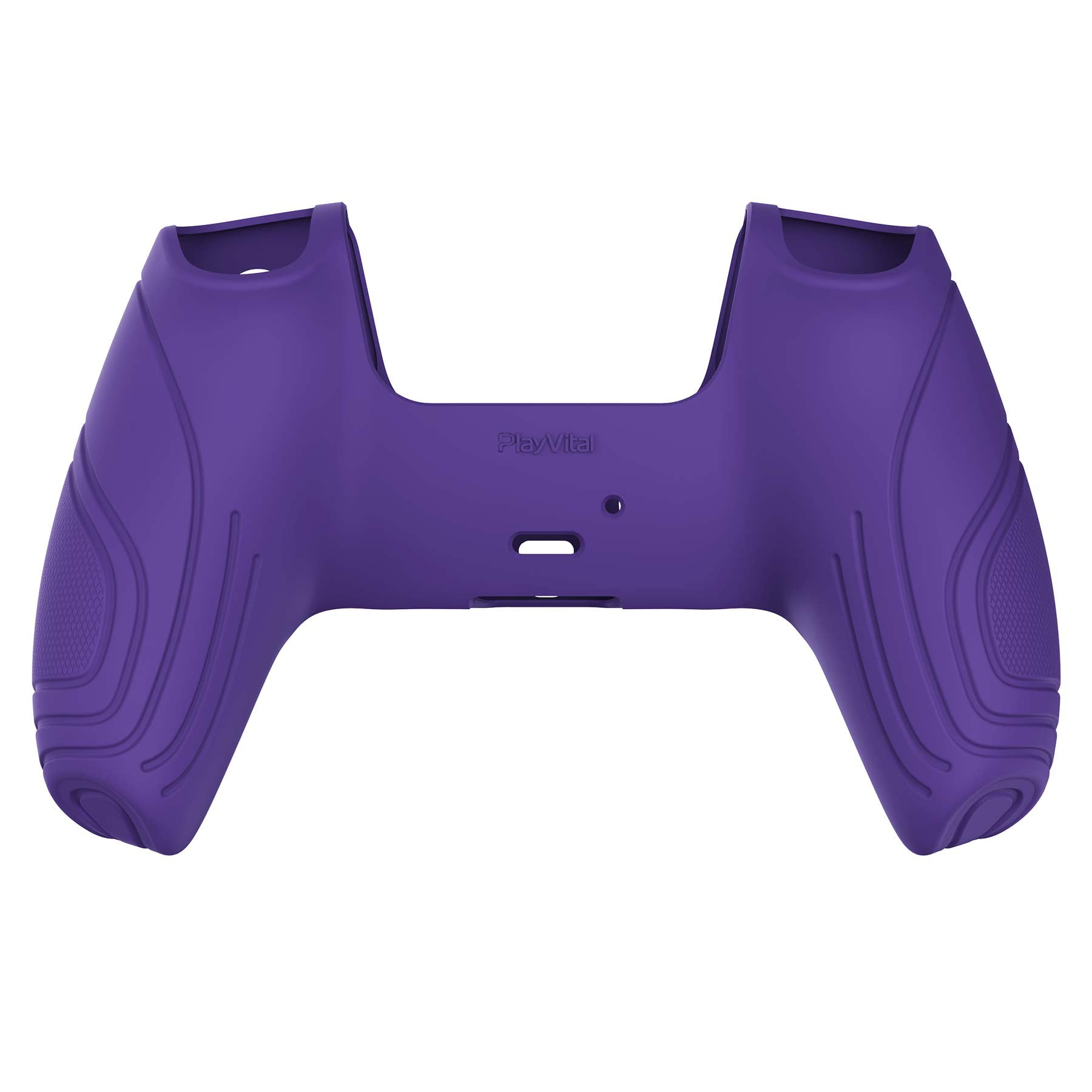 PlayVital Samurai Edition Anti-Slip Silicone Cover Skin with Thumb Grip Caps for PS5 Wireless Controller - Purple - BWPF007 PlayVital