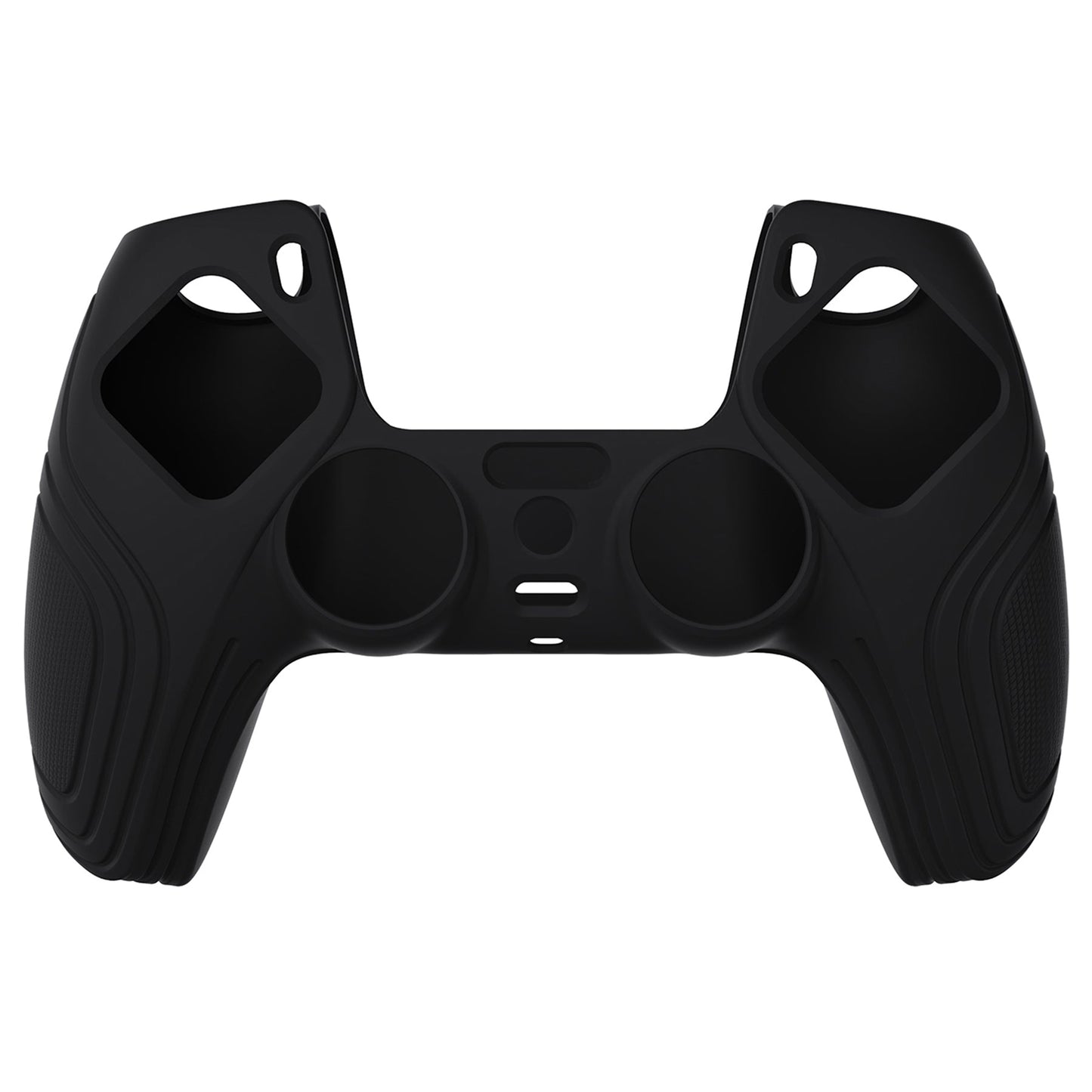 PlayVital Samurai Edition Anti-Slip Silicone Cover Skin with Thumb Grip Caps for PS5 Wireless Controller - Black - BWPF001 PlayVital