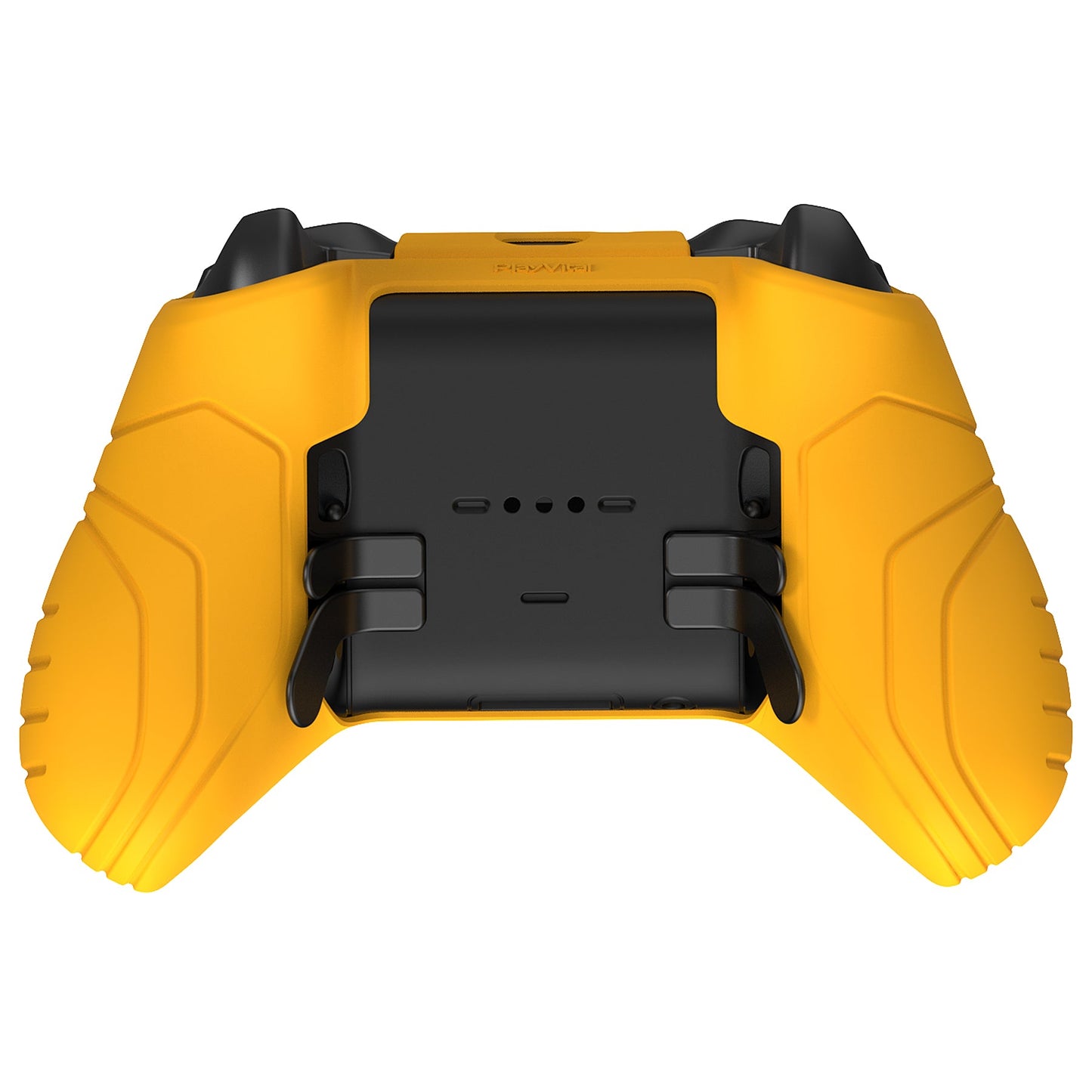 PlayVital Samurai Edition Anti Slip Silicone Case Cover for Xbox Elite Wireless Controller Series 2, Ergonomic Soft Rubber Skin Protector for Xbox Elite Series 2 with Thumb Grip Caps - Caution Yellow - XBE2M013 playvital