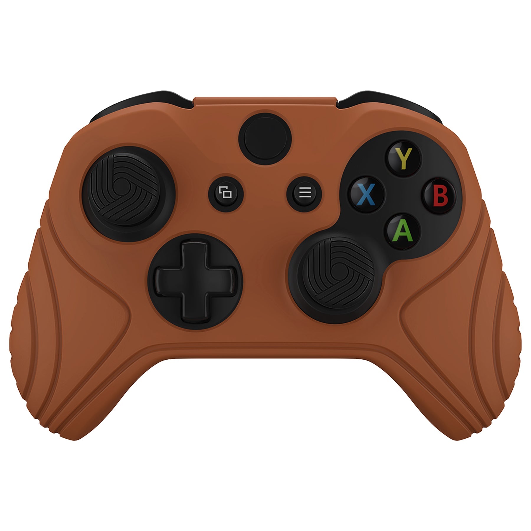 PlayVital Samurai Edition Anti Slip Silicone Case Cover with Thumb Grip Caps for Xbox One X/S Controller - Signal Brown - XOQ046 playvital