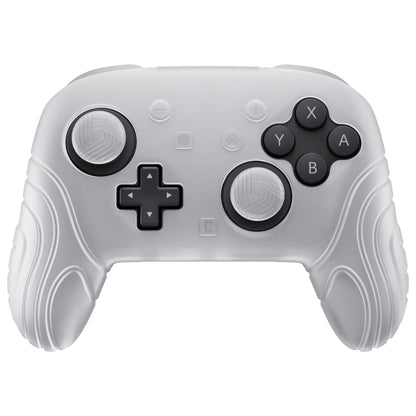 PlayVital Samurai Edition Switch 2 Proコントローラー用 保護シリコンケース 背面ボタンキャップ＆親指グリップ付き【クリアホワイト】