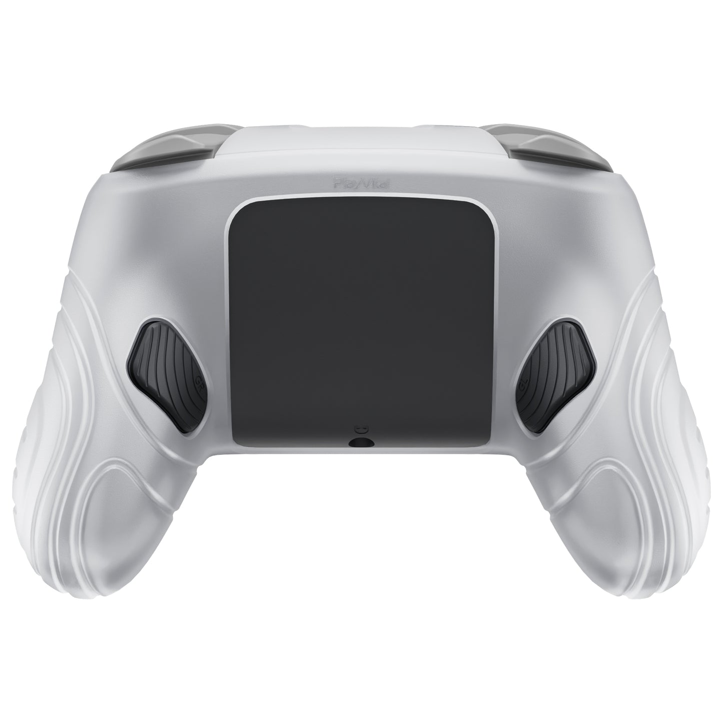 PlayVital Samurai Edition Switch 2 Proコントローラー用 保護シリコンケース 背面ボタンキャップ＆親指グリップ付き【クリアホワイト】