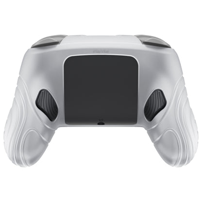 PlayVital Samurai Edition Switch 2 Proコントローラー用 保護シリコンケース 背面ボタンキャップ＆親指グリップ付き【クリアホワイト】