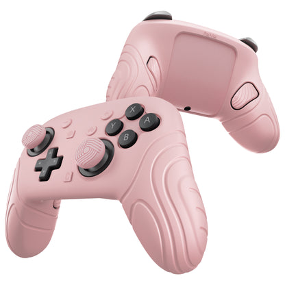 PlayVital Samurai Edition Switch 2 Proコントローラー用 保護シリコンケース 背面ボタンキャップ＆親指グリップ＆ステッカー付き【桜ピンク】