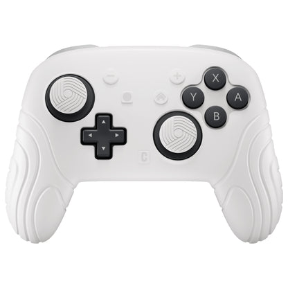 PlayVital Samurai Edition Switch 2 Proコントローラー用 保護シリコンケース 背面ボタンキャップ＆親指グリップ＆ステッカー付き【ホワイト】