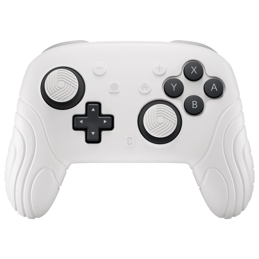 PlayVital Samurai Edition Switch 2 Proコントローラー用 保護シリコンケース 背面ボタンキャップ＆親指グリップ＆ステッカー付き【ホワイト】