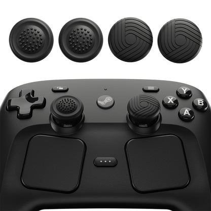 PlayVital Samurai & Guardian Edition 4個セット サムグリップ Steam Controller 2（2026）用 滑り止めテクスチャグリップキャップ【ブラック】