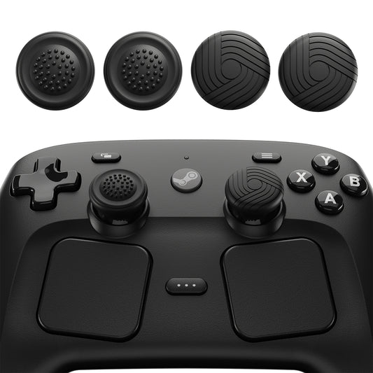 PlayVital Samurai & Guardian Edition 4個セット サムグリップ Steam Controller 2（2026）用 滑り止めテクスチャグリップキャップ【ブラック】