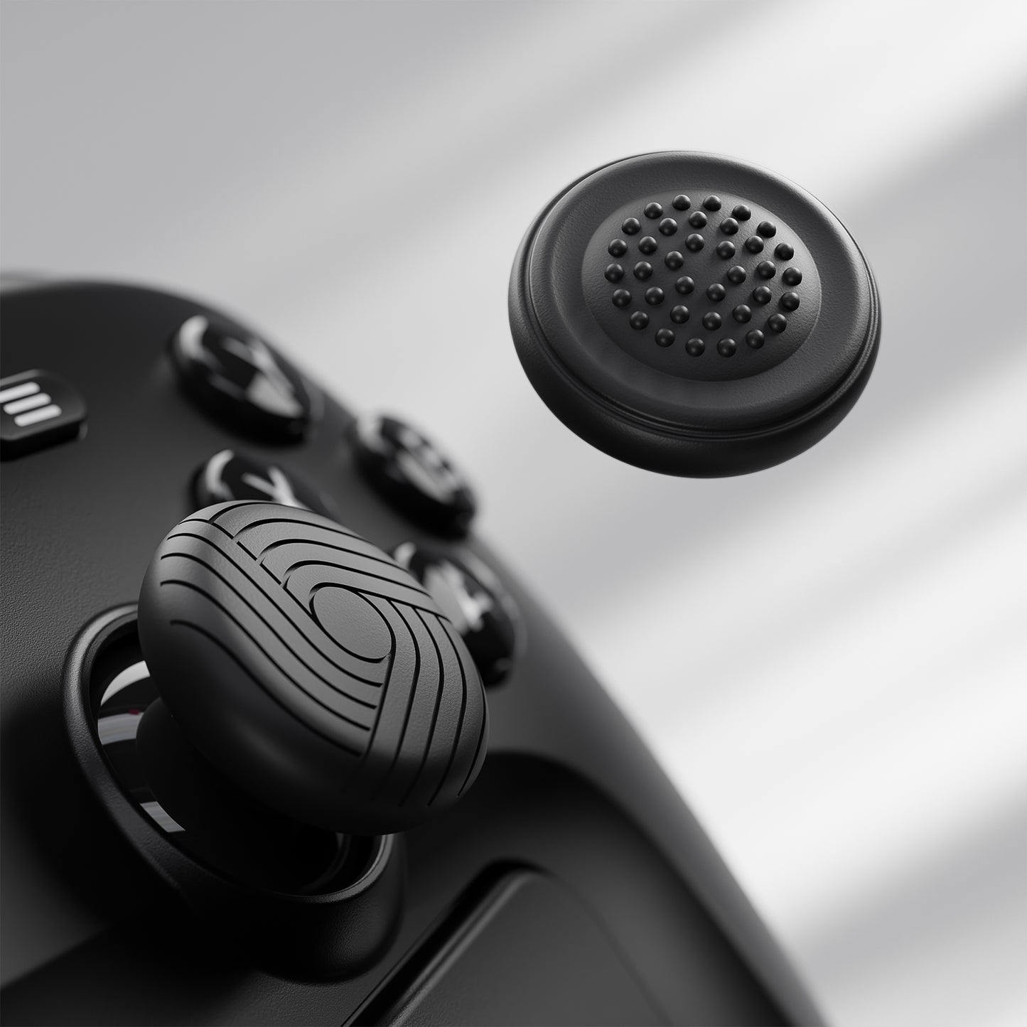PlayVital Samurai & Guardian Edition 4個セット サムグリップ Steam Controller 2（2026）用 滑り止めテクスチャグリップキャップ【ブラック】