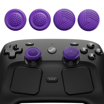 PlayVital Samurai & Guardian Edition 4個セット サムグリップ Steam Controller 2（2026）用 滑り止めテクスチャグリップキャップ【パープル】