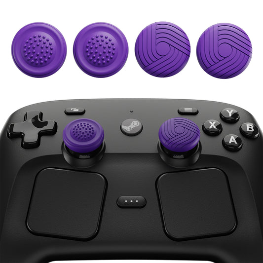 PlayVital Samurai & Guardian Edition 4個セット サムグリップ Steam Controller 2（2026）用 滑り止めテクスチャグリップキャップ【パープル】