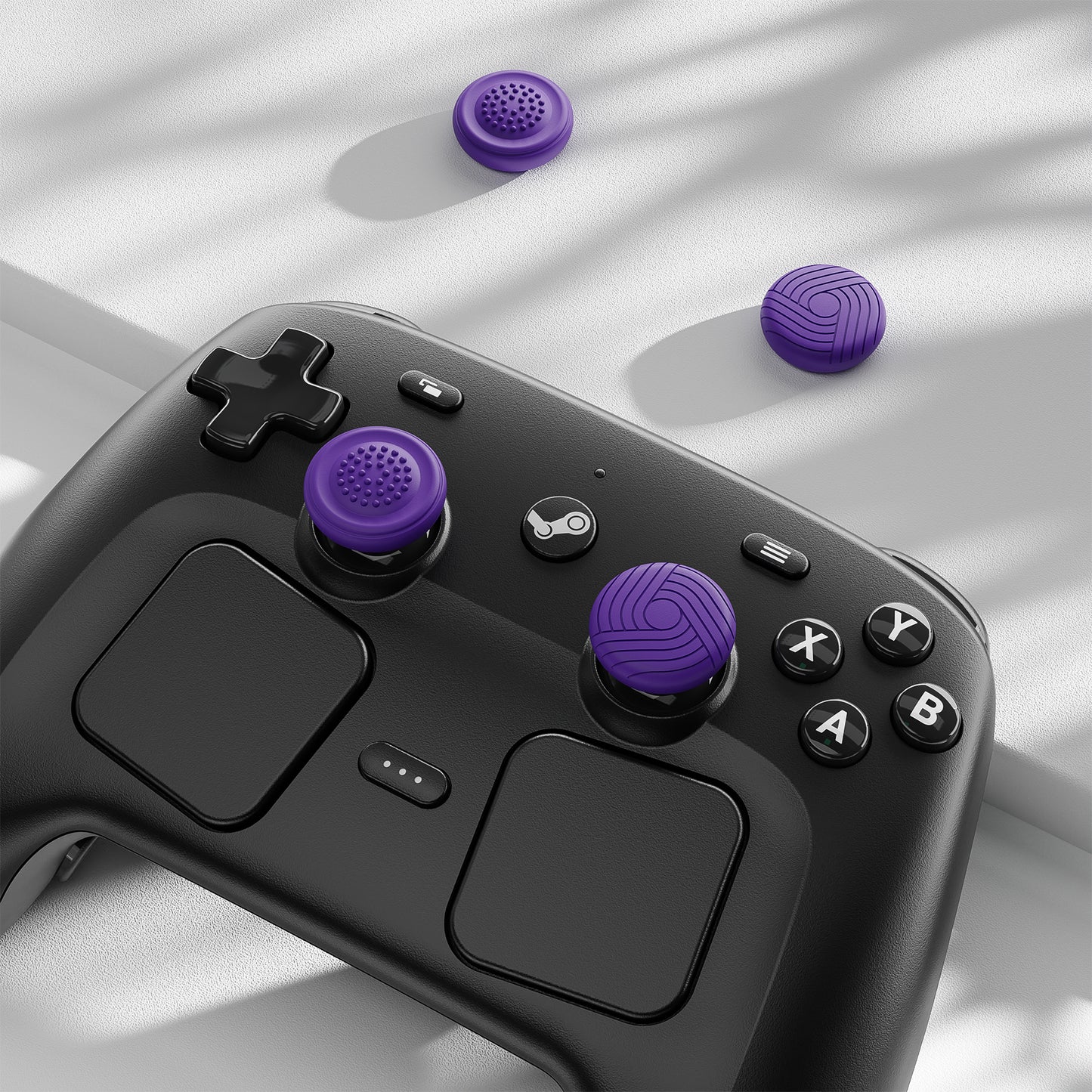 PlayVital Samurai & Guardian Edition 4個セット サムグリップ Steam Controller 2（2026）用 滑り止めテクスチャグリップキャップ【パープル】