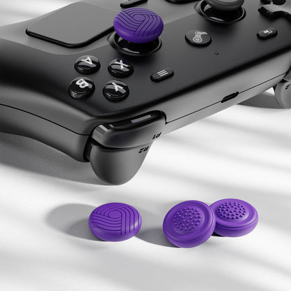 PlayVital Samurai & Guardian Edition 4個セット サムグリップ Steam Controller 2（2026）用 滑り止めテクスチャグリップキャップ【パープル】