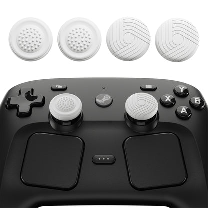 PlayVital Samurai & Guardian Edition 4個セット サムグリップ Steam Controller 2（2026）用 滑り止めテクスチャグリップキャップ【ホワイト】