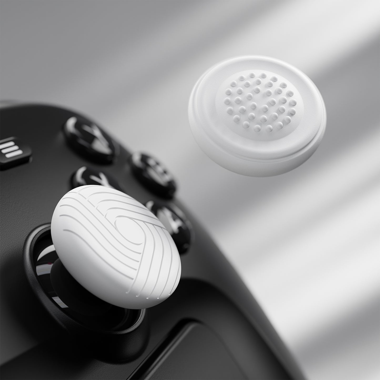 PlayVital Samurai & Guardian Edition 4個セット サムグリップ Steam Controller 2（2026）用 滑り止めテクスチャグリップキャップ【ホワイト】