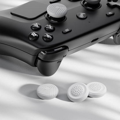 PlayVital Samurai & Guardian Edition 4個セット サムグリップ Steam Controller 2（2026）用 滑り止めテクスチャグリップキャップ【ホワイト】