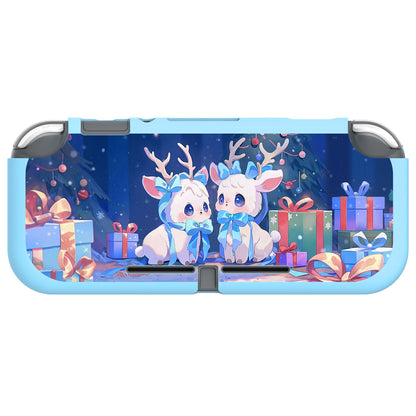 PlayVital Santa Deer Custom Protective Case for NS Switch Lite, Soft TPU Slim Case Cover for NS Switch Lite - LTU6030 PlayVital