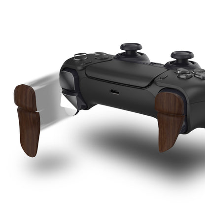 PlayVital Wood Grain 2 Pair Shoulder Buttons Extension Triggers for PS5 Controller, Game Improvement Adjusters for PS5 Controller, Bumper Trigger Extenders for PS5 Controller - PFPJ143 PlayVital