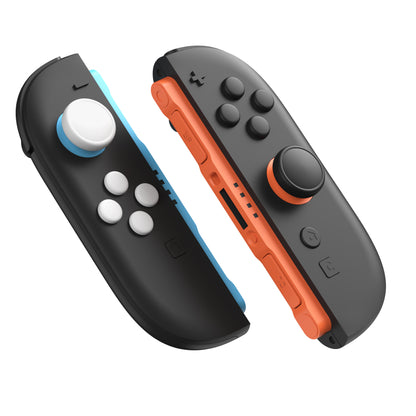 PlayVital Nintendo Switch 2（2025）対応 シリコンボタンカバー＆親指グリップセット Joycon2対応 ABXY・方向ボタン用カラフルキャップ8個＆ジョイスティックカバー4個セット【ブラック+ホワイト】