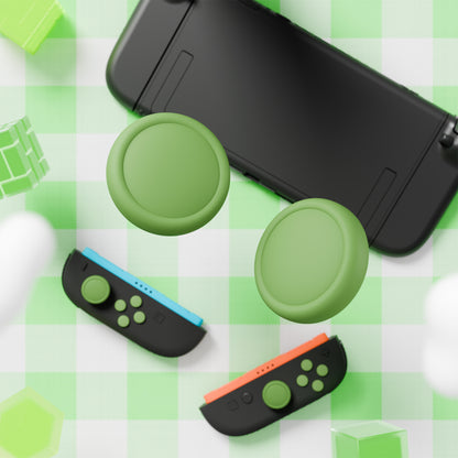 PlayVital Nintendo Switch 2（2025）対応 シリコンボタンカバー＆親指グリップセット Joycon2対応 ABXY・方向ボタン用カラフルキャップ＆ジョイスティックカバーセット【抹茶グリーン】