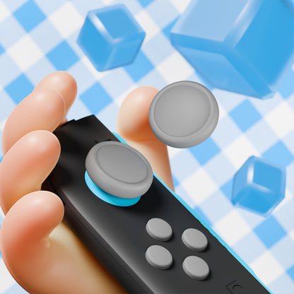 PlayVital Nintendo Switch 2（2025）対応 シリコンボタンカバー＆親指グリップセット Joycon2対応 ABXY・方向ボタン用カラフルキャップ＆ジョイスティックカバーセット【グレー】