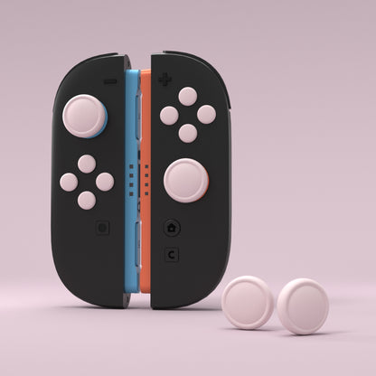 PlayVital Nintendo Switch 2（2025）対応 シリコンボタンカバー＆親指グリップセット Joycon2対応 ABXY・方向ボタン用カラフルキャップ＆ジョイスティックカバーセット【ピンク】