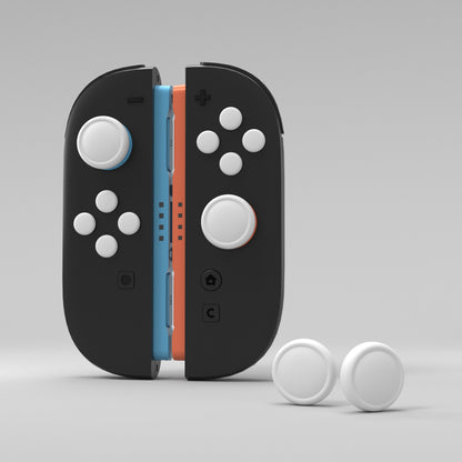 PlayVital Nintendo Switch 2（2025）対応 シリコンボタンカバー＆親指グリップセット Joycon2対応 ABXY・方向ボタン用カラフルキャップ＆ジョイスティックカバーセット【ホワイト】