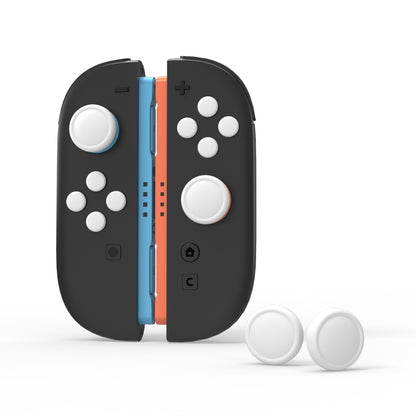 PlayVital Nintendo Switch 2（2025）対応 シリコンボタンカバー＆親指グリップセット Joycon2対応 ABXY・方向ボタン用カラフルキャップ＆ジョイスティックカバーセット【ホワイト】